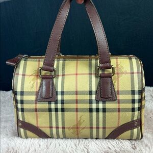 Burberry Vintage Haymarket Check Boston Bag - EUC